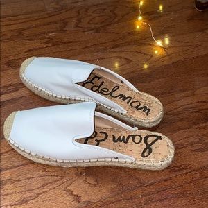 Sam Edelman White Mules